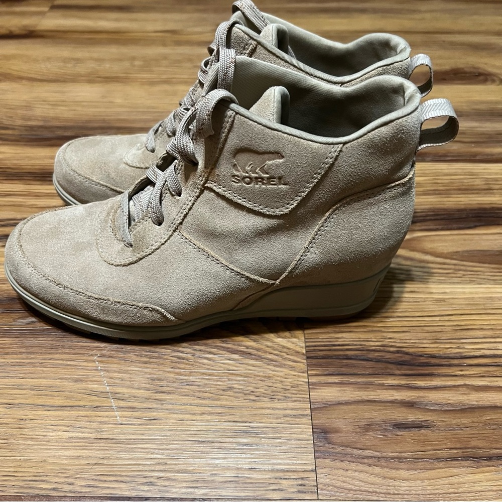 Sorel Womens 8.5 Wedge Bootie Boots Beige NL4913-260 Waterproof - Picture 2 of 6